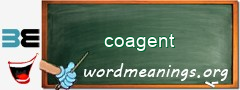 WordMeaning blackboard for coagent